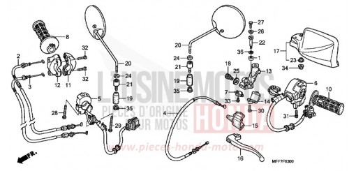 LEVIER DE GUIDON/COMMUTATEUR/CABLE XL700VB de 2011